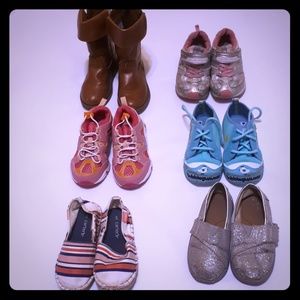 Bundle toddler girl 8 shoes